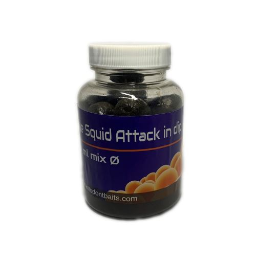 Mastodont Baits Boilies in dip Squid Attack 150ml mix O