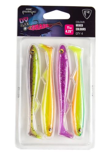 FOX Rage Gumová nástraha Slick Shad 7cm Mixed UV Colour Pack 5ks