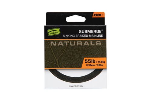 FOX Šnúra Submerge Naturals Sinking Braid 300m 0,38mm 29,5kg