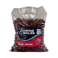 Greyfish Kŕmne boilies ACTIVE Jahoda 5kg 24mm
