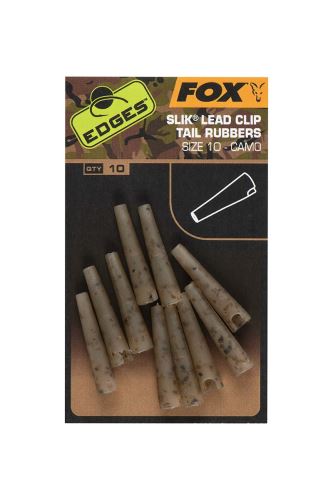 FOX Záveska Edges Camo Size 10 Slik Lead Clip Tail Rubber 10ks