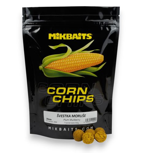 Mikbaits Boilies Corn Chips Švestka Moruše 300g