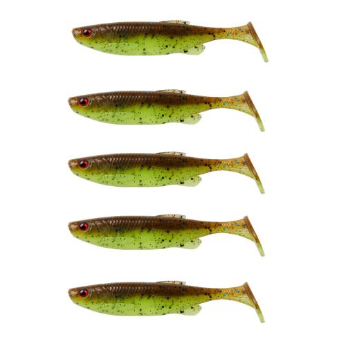 Savage Gear Gumová nástraha Fat Minnow T-Tail 7,5cm 5g Chartreuse Pumpkin 5ks