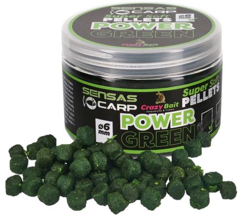 Sensas Pelety Super Soft Pellets Power Green 60g 6mm