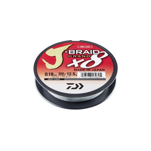 Daiwa Šnúra J-Braid Grand X8 Gray-Light 135m