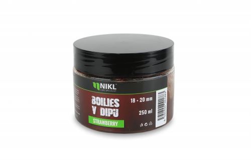 Nikl Boilies v dipu Strawberry 250g 18+20mm