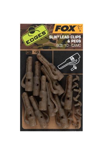 FOX Záveska Edges Camo Size 10 Slik Lead Clip + Pegs 10ks