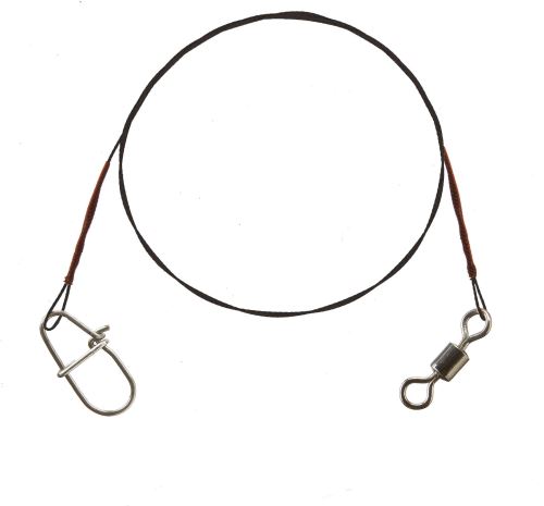 Cormoran Lanko 1x1 Titanium Leader Single Strand Swivel and Corlock Snap Hook 12kg 20cm 2k