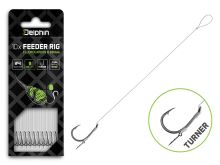 Delphin Feederový návazec Fluoro Sting Turner 8cm 0,26mm Velikost 6 10ks