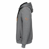 Savage Gear Mikina Classic Zip Hoodie Grey Melange (2)