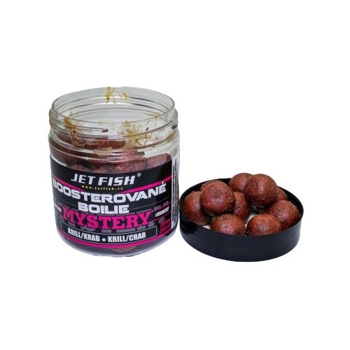 Jet Fish Boosterované boilies Mystery Krill/Krab 250ml 24mm