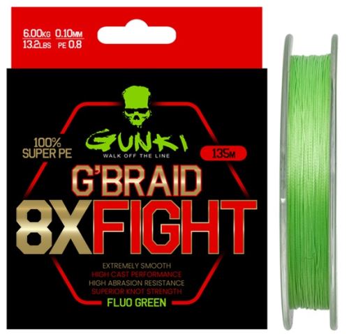 Gunki Šnúra G Braid 8X Fight (Pe0,8) 135m