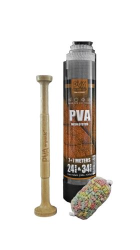 PVA Organic PVA pančuchy na tubusu s dřeveným vtláčadlom 7+7m 24+34mm