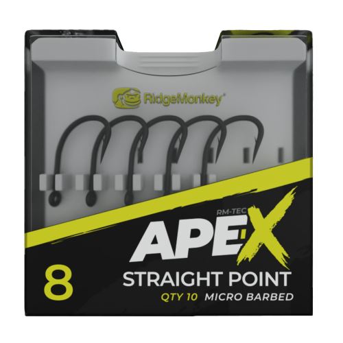 RidgeMonkey Háčik Ape-X Straight Point Barbed