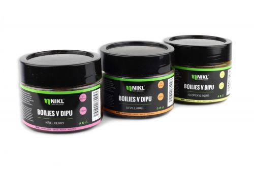 Nikl Boilies v dipe KrillBerry 250g 18+20mm