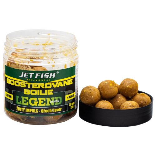 Jet Fish Boosterované boilies Legend Range Žltý Impuls Orech/Javor 250ml 24mm