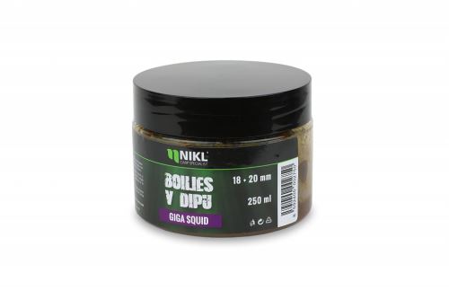 Nikl Boilies v dipu Giga Squid 250g 18+20mm