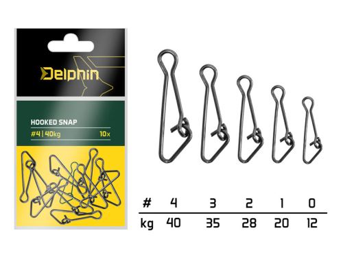 Delphin Karabínka Hooked snap Veľkosť 0 12kg 10ks