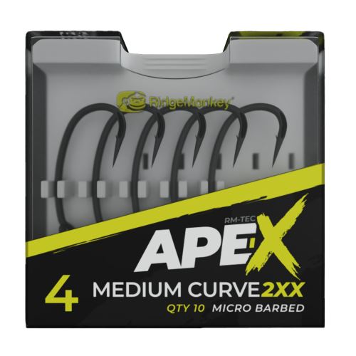 RidgeMonkey Háčik Ape-X Medium Curve 2XX Barbed