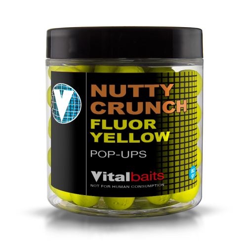 Vitalbaits Pop-Up Nutty Crunch Fluor Yellow 80g 14mm