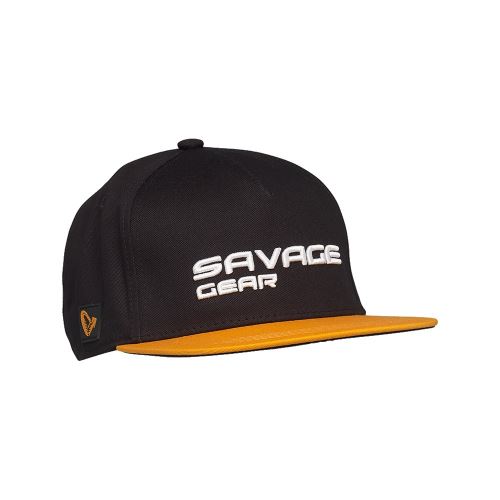 Savage Gear Šiltovka Flat Peak 3D Logo Cap Black Ink