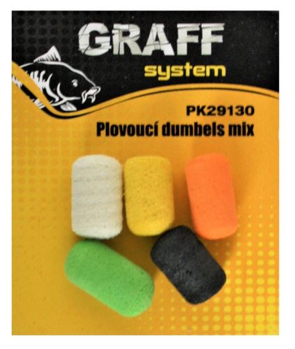 Graff Plávajúce dumbels 7x13mm Mix barev 5ks