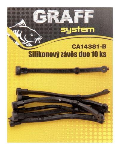 Graff Silikónový záves duo 10ks Čierny
