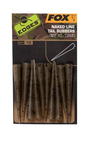 FOX Prevlek Edges Camo Naked Line Tail Rubbers Veľkosť 10 10ks