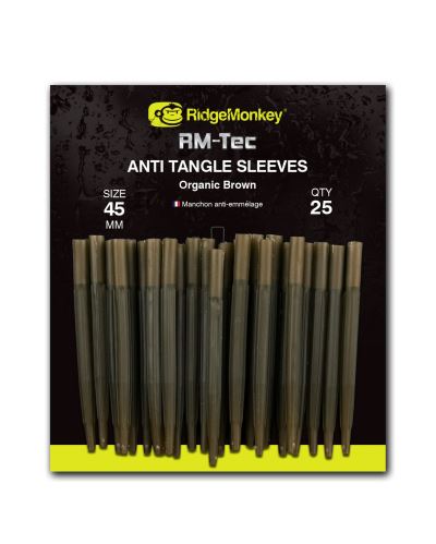 RidgeMonkey Prevlek Connexion Anti Tangle Sleeves Organic Brown Long 25ks