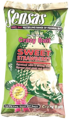 Sensas Vnadiaca zmes Crazy Bait Sweet Strawberry 1kg
