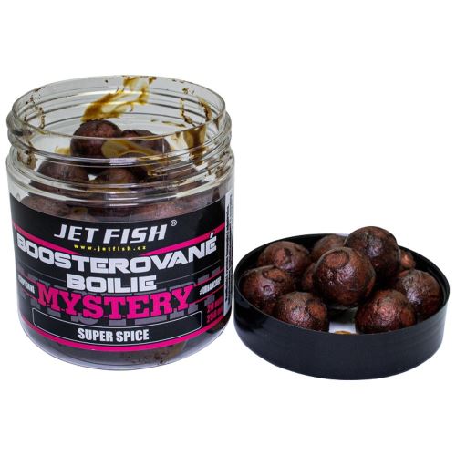 Jet Fish Boosterované boilies Mystery Super Spice 250ml 24mm