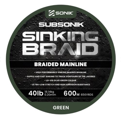 Sonik Šnúra Subsonik Sinking Braid 600m 0,20mm 40lb