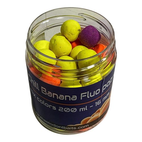 Mastodont Baits Fluo pop-up Chill Banana mix colors 200ml 16mm