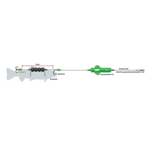 MADCAT Nadväzec Screaming Profi River Rig "Deadbait"
