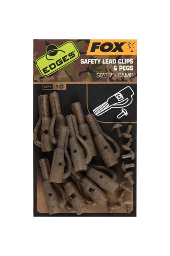 FOX Záveska Edges Camo Size 7 Lead Clip + Pegs 10ks