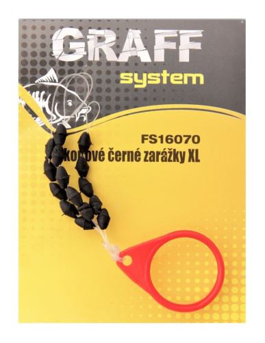 Graff Silikónové zarážky XL Čierne 15ks