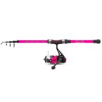 Saenger Sada prútov s navijakom Newcomer Set II 1,6m 8-20g Ružová