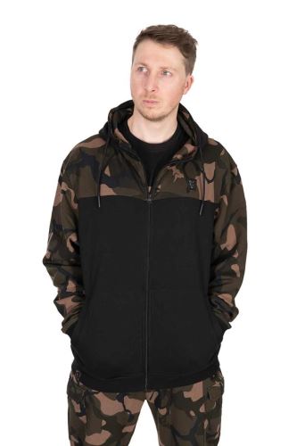 FOX Mikina LW BLack/Camo Split Zip Hoody