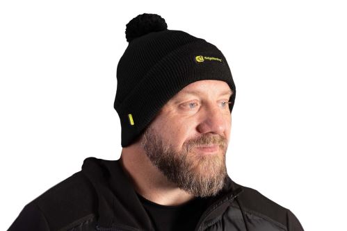 RidgeMonkey Čiapka APEarel Bobble Beanie Hat Black