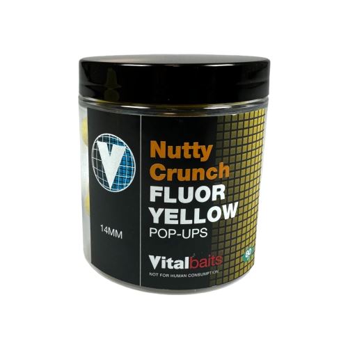 Vitalbaits Pop-Up Nutty Crunch Fluor Yellow 80g 14mm