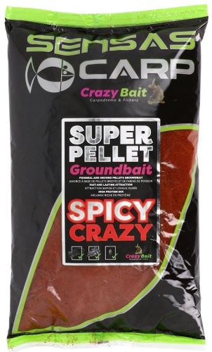 Sensas Vnadiaca zmes Super Pellet Groundbait Spicy Crazy 1kg