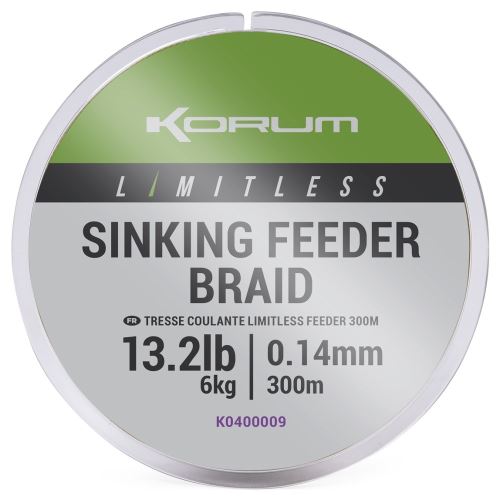 Korum Šnúra Limitless Sinking Feeder Braid 300m