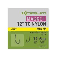 KORUM Nadväzec Maggot Hook To Nylon Barbed (1)