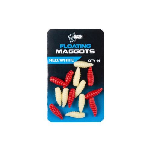 Nash Umělá nástraha Floating Maggots Red/White 14ks