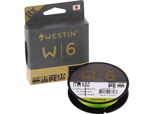 Westin Šnúra W6 8 Braid Lime Punch 135m